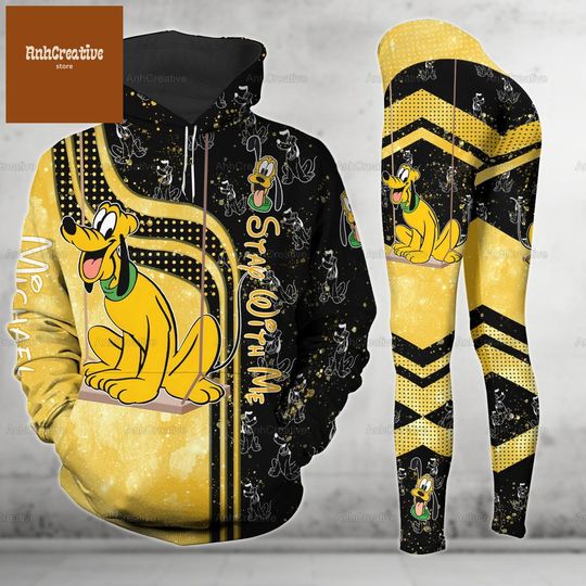 Disney Pluto Hoodie And Leggings, Custom Pluto Dog Hoodie, Leggings