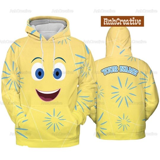 Personalized Disney Inside Out Joy Hoodie, Inside Out Emotions 3D Hoodie