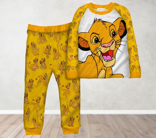 The Lion King Matching Pajamas Family, Disney Simba Pajamas Set, Movie Christmas Pajamas, Disneyworld Holiday Pajamas, Disneyland Shirt
