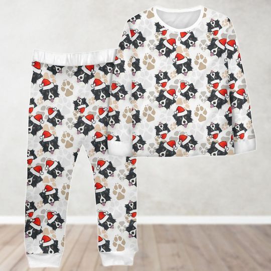 Christmas Border Collie Family Matching Pajamas Set, Dog Lover Christmas Pajamas