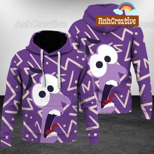 Fear Inside Out 2 Hoodie, Disney Inside Out 3D Hoodie