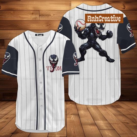 Venom Baseball Jersey, Horror Baseball Jersey, Cute Baseball Jersey