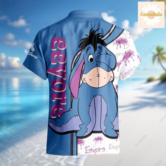 Eeyore Hawaiian Shirt, Disney Donkey Shirt, Winnie The Pooh Hawaii Shirt
