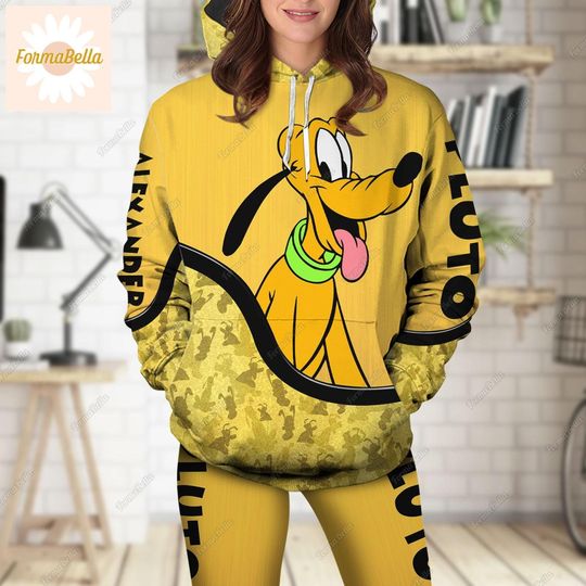 Pluto Hoodie, Disney Pluto Leggings, Pluto Women's Leggings, Pluto Dog Hoodie