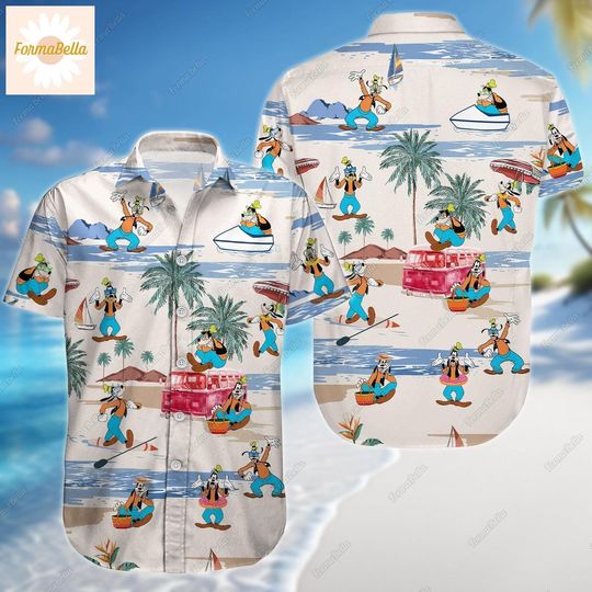 Halloween Goofy Hawaiian Shirt, Goofy Dog Shorts Men, Disney Goofy Button Shirt, Goofy Summer Shirt, Goofy Beach Shorts, Vacation Tee