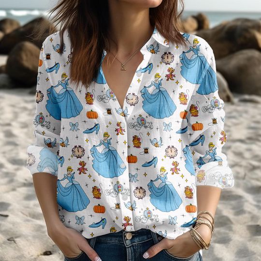 Disney Cinde Blouse, Princess Fairy Tale Top, Midnight Meet Women’s Shirt, Disneyland Vacation Disney Shirt