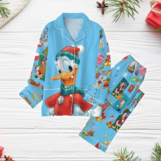 Disney Donald Christmas Pajamas, Donald Duck Holiday Pajamas
