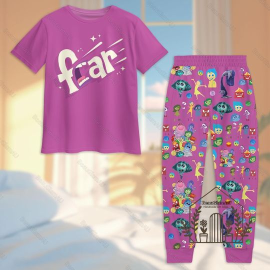 Halloween Disney Inside Out Pajamas Set, Inside Out Characters Shirt