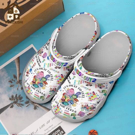 Inside Out 2 Clogs , Inside Out Movie Comfortable Summer Clogs, Trending Street Styles