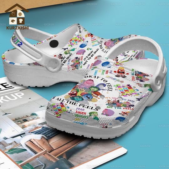 Inside Out 2 Clogs , Inside Out Movie Comfortable Summer Clogs, Trending Street Styles