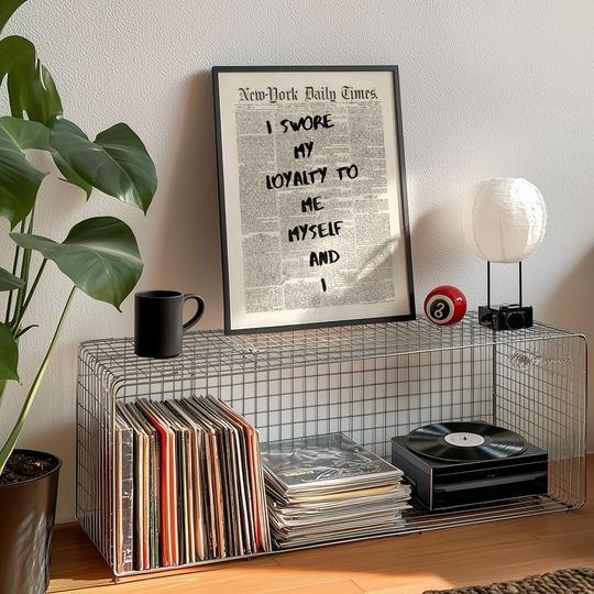 Taylorr Swifts Lyrics Newspaper Print: Preppy Dorm Wall Art