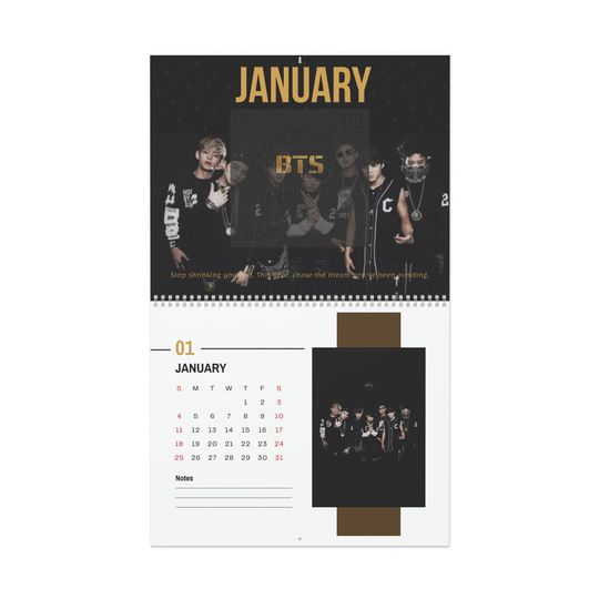 BTS Through the Eras 2026 Calendar