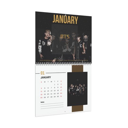 BTS Through the Eras 2026 Calendar