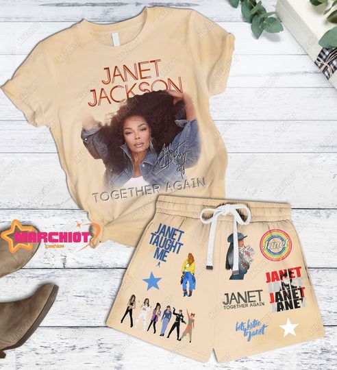 Janet Jackson Short Pajama Sets, Janet Jackson Shorts, Janet Jackson T-Shirt, Janet Jackson Gift