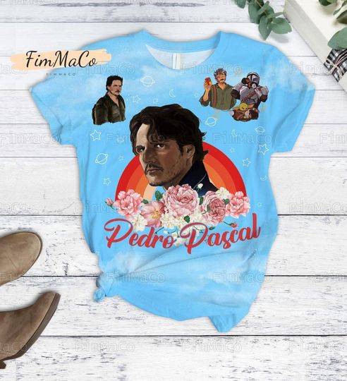 Pedro Pascal in Blue Short Pajama Sets, Pedro Pascal Unisex Gifts