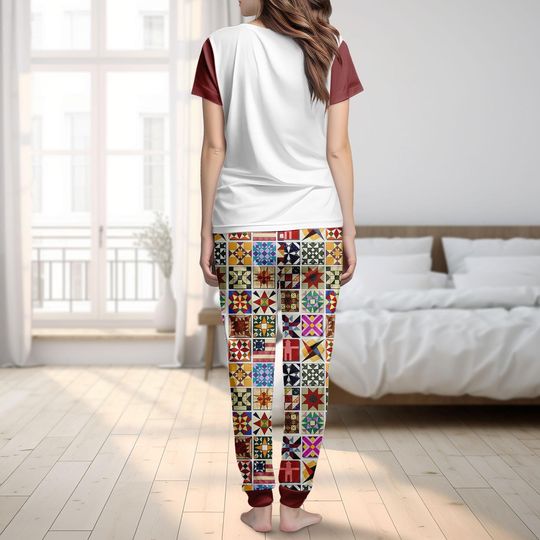 Funny Sewing Lover Shirt Pants Set, Things I Do In My Spare Time Sewing Machine Pajama Set, Sewing Hobby Costume Sleepwear For Women