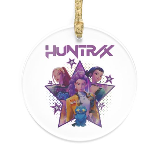 KPop Demon Hunters HUNTRAX Acrylic Ornaments, Fun Holiday Decor