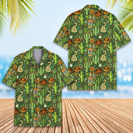 Western Tequila Hawaiian Shirt, Mexican Party Western Hawaiian Shirt
