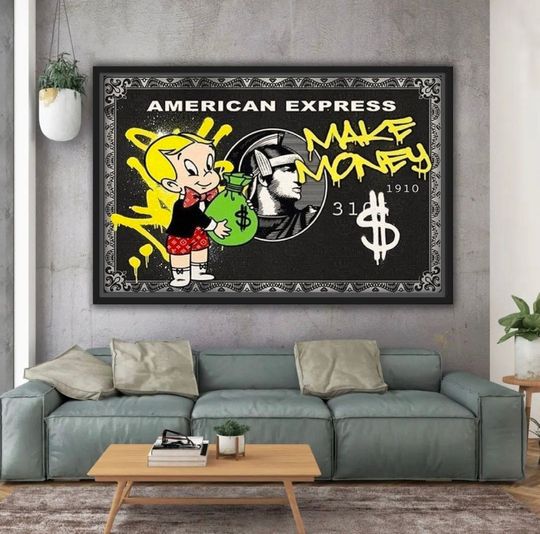 Richie Rich Graffiti Art Poster Print: Modern Street Art Home Decor