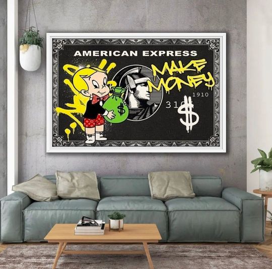 Richie Rich Graffiti Art Poster Print: Modern Street Art Home Decor