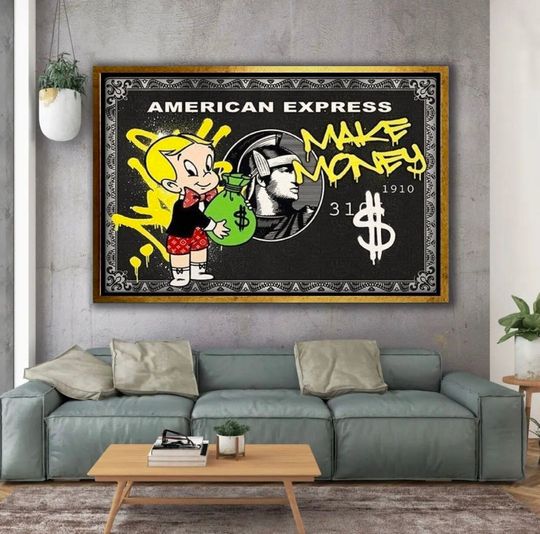 Richie Rich Graffiti Art Poster Print: Modern Street Art Home Decor