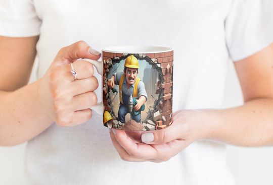 Labor Day Mug Wrap Design,  Worker Template Labour