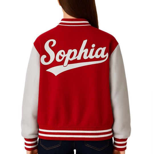 Personalized Varsity Baseball Jacket: Custom Name, Team, Number