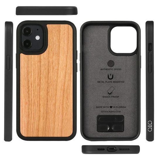 OTTOPRO Premium Cherry Wood Case -   Tempered Glass