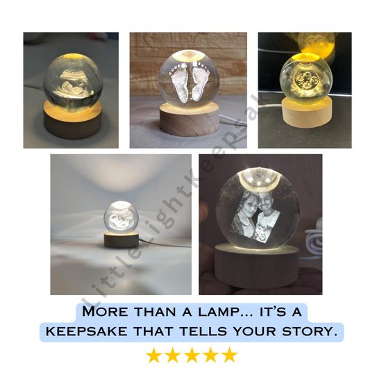 Personalized Pet Portrait Crystal Lamp: Custom Engraved Keepsake