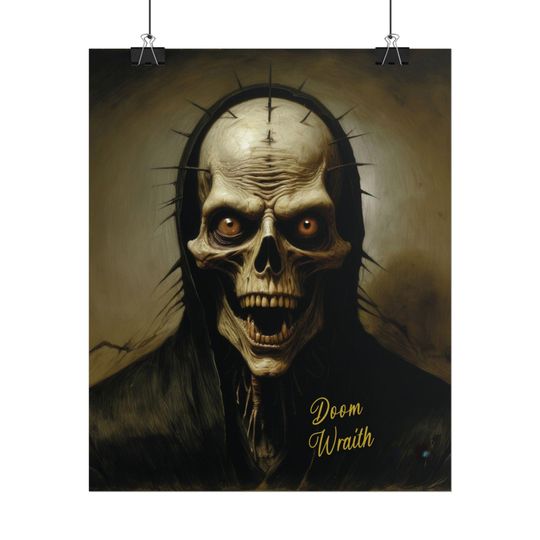 Horror Halloween Poster Print Dooom Wraith, Halloween Unique Home Decor