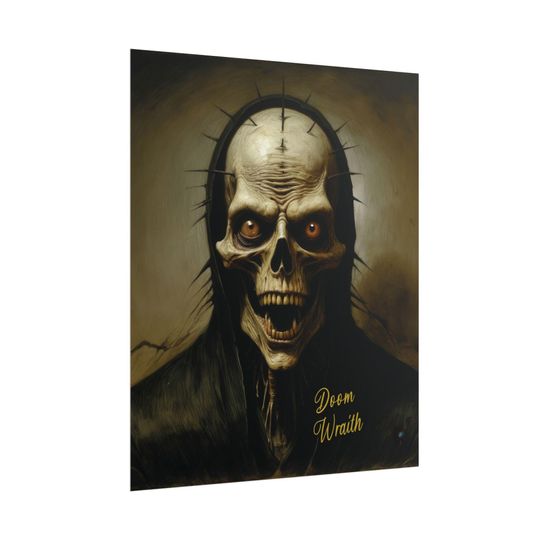 Horror Halloween Poster Print Dooom Wraith, Halloween Unique Home Decor