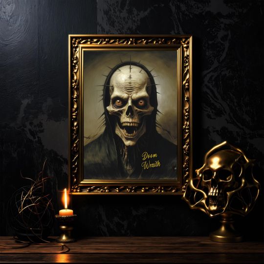 Horror Halloween Poster Print Dooom Wraith, Halloween Unique Home Decor