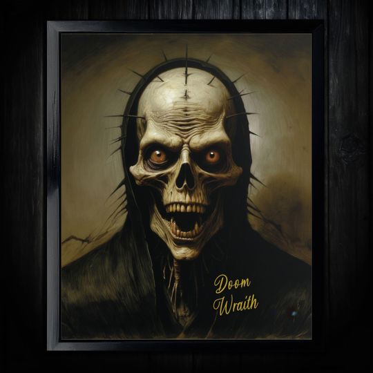 Horror Halloween Poster Print Dooom Wraith, Halloween Unique Home Decor