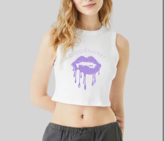 Bloodsucker Olivia Rodrigo Butterfly Vampire Crop Tank Top