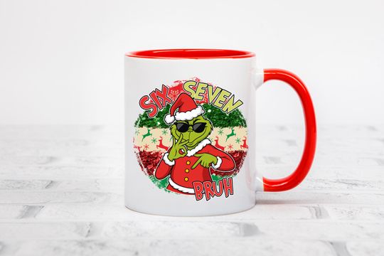 Holiday Coffee Mug: Funny 67 Meme funny character Hand (Ceramic, Dishwasher Safe)
