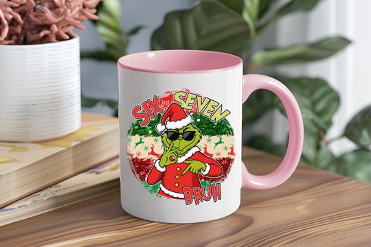 Holiday Coffee Mug: Funny 67 Meme funny character Hand (Ceramic, Dishwasher Safe)
