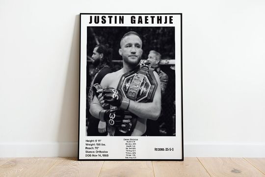 Justin Gaethje Poster | Boxing Poster