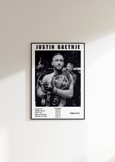 Justin Gaethje Poster | Boxing Poster