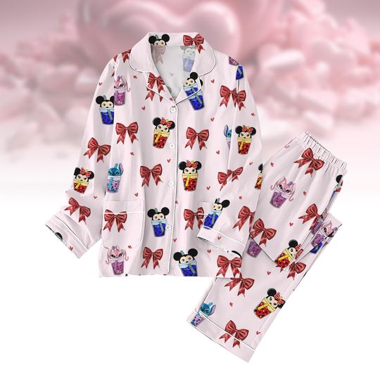 Mickey Bows Pajamas Set, Minnie Mickey Coquette Pajamas Set