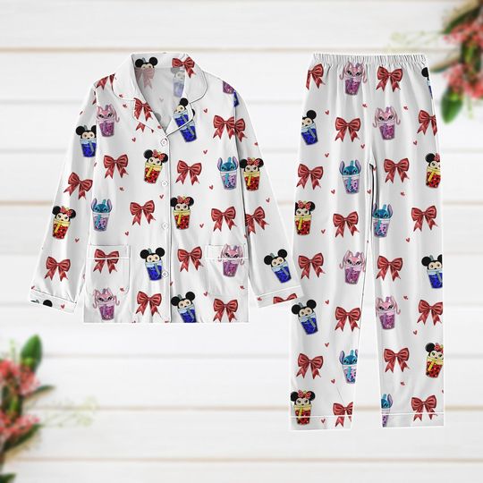 Mickey Bows Pajamas Set, Minnie Mickey Coquette Pajamas Set