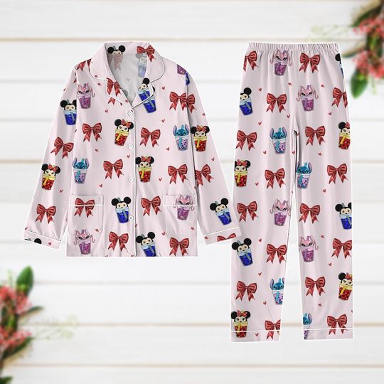 Mickey Bows Pajamas Set, Minnie Mickey Coquette Pajamas Set