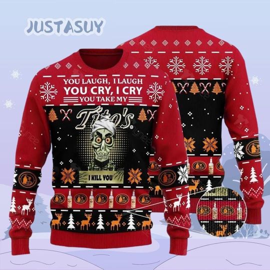 Titos Handmade Vodka Christmas Sweater, Austin Texas Christmas Sweater