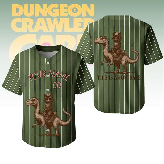 Personalized Dungeon Crawler Carl Baseball Jersey, Princess Donut and Mongo Baseball Jersey