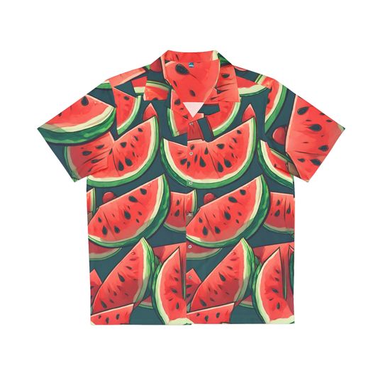Men's Hawaiian Shirt - Watermelon Design