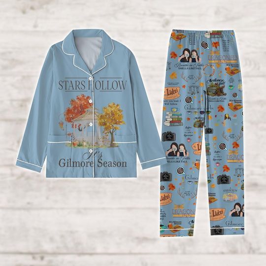 Autumn Pajamas Set, Girl Women Pajamas, Autumn Season Pajamas Set, Holiday Pajamas, Gift For Her