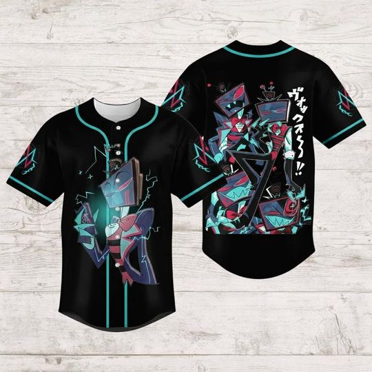 Vox Hazbin Baseball Jersey, Hazbin Hotel Jersey Shirt, Anime Series Jersey, Lucifer Shirt, Alastor Charlie Morningstar Shirt, Gift For