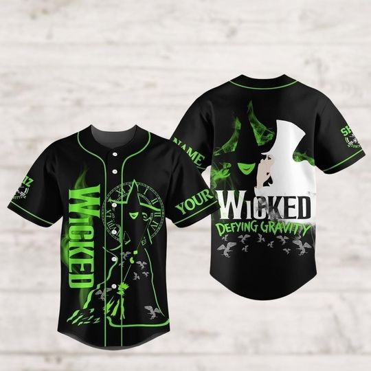 Custom Wicked Witch Baseball Jersey, Wicked Witch Of The West Shirt, Halloween Movie Jersey Shirt, The Wizard Of Oz Fan Gift