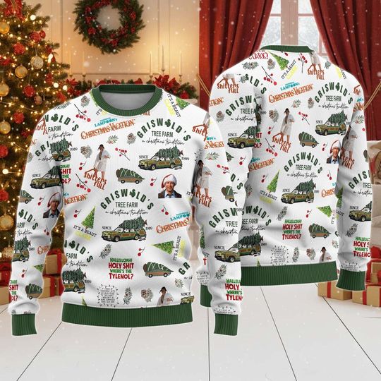 Griswold Christmas Ugly Sweater, Shitter Full National Lampoons Sweater, Christmas Xmas Sweater, Movie Xmas Gift