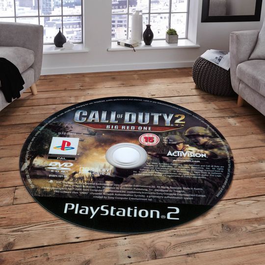 Gamer Rug: Round Cotton Play Mat, Game Room Decor