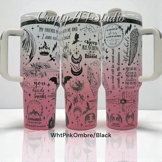 40oz MaasVerse Laser Engraved Tumbler: Acotar Velaris SJMverse